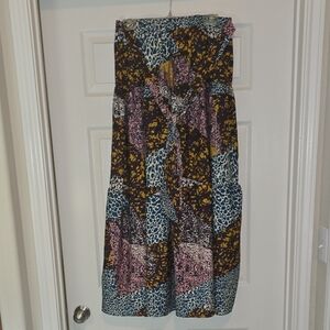 Multicolor Animal Print Maxi Dress